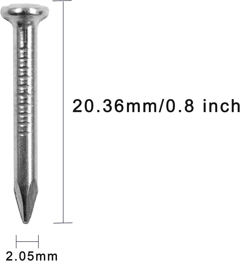 OMOTOOL masonry Steel Nails (200 pcs), Galvanized Concrete Wall Nail for Hanging Pictures and Woodworking, Suit for Drywall and Pine (2CM) - Image 2